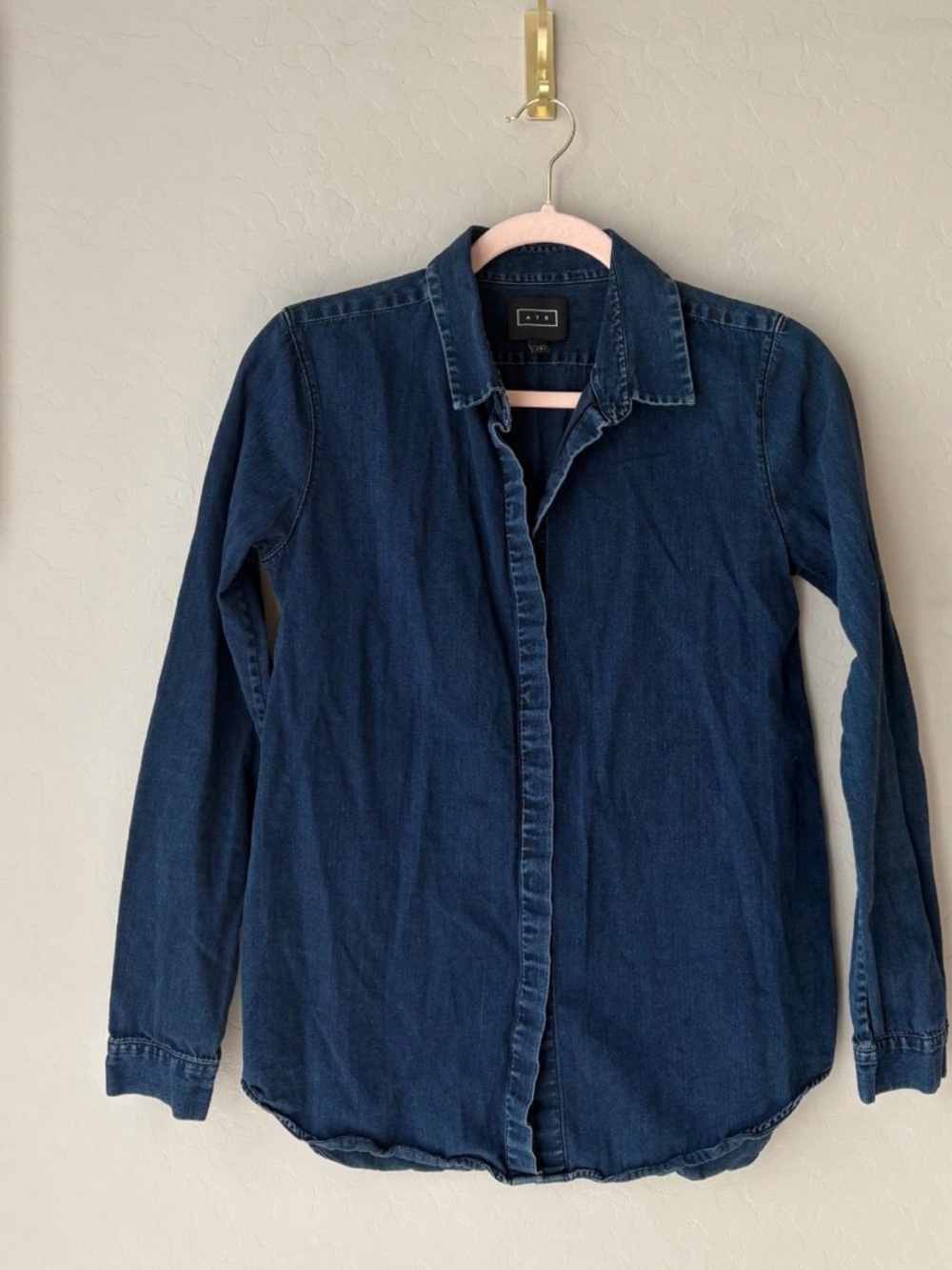 AYR Dark Indigo Denim Button-Front Shirt